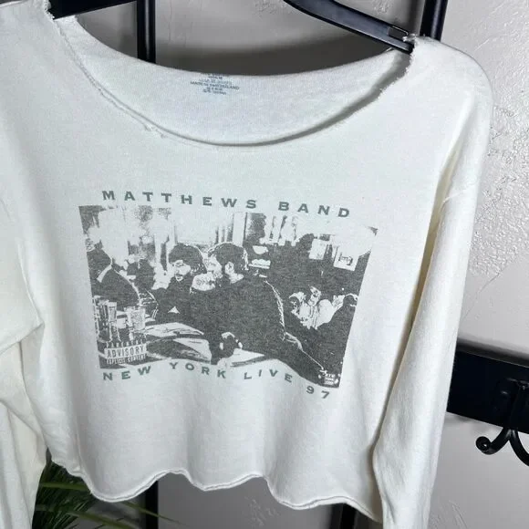 John Galt New York Live 97 Long Sleeve crop T-Shirt Size medium - Picture 7 of 12